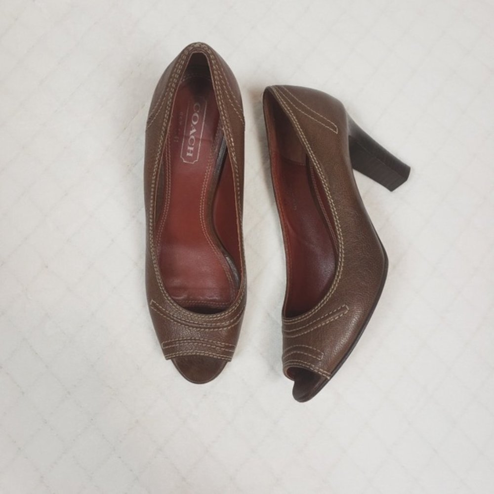 **MARKDOWN** COACH Celest Peep Toe Pumps